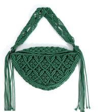 Charger l&#39;image dans la galerie, Sac banane macramé vert
