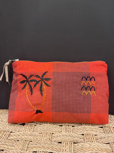 Pochette palmiers orange